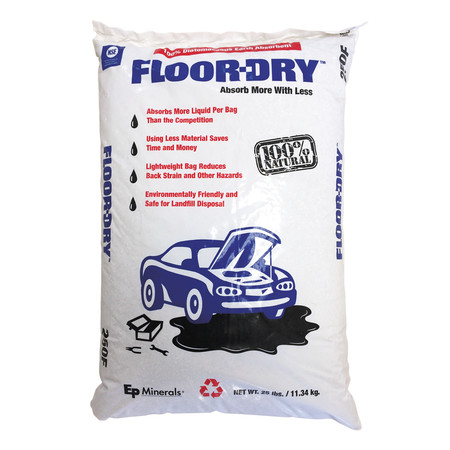 Floor-Dry DE Premium Oil Absorbent, Diatomaceous Earth, 25lb Poly Bag M9825